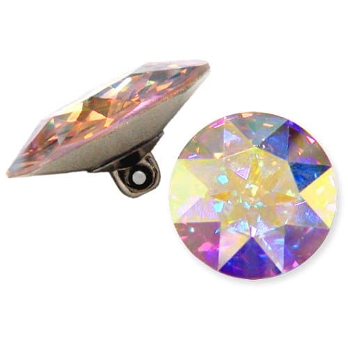 27mm Crystal AB Austria Crystal 1201 Round Button by pc