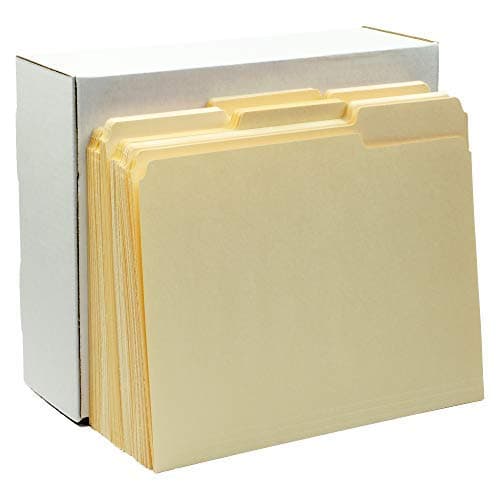 File Folders, Letter Size, 1/3 Cut, 9" x 11-5/8", 100 per Box