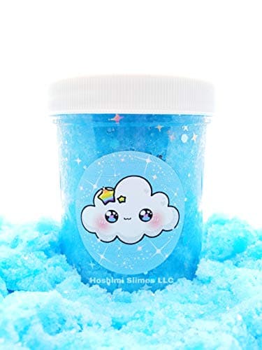 Shimmering Blue Handmade Cloud Slime -Hoshimi Slimes