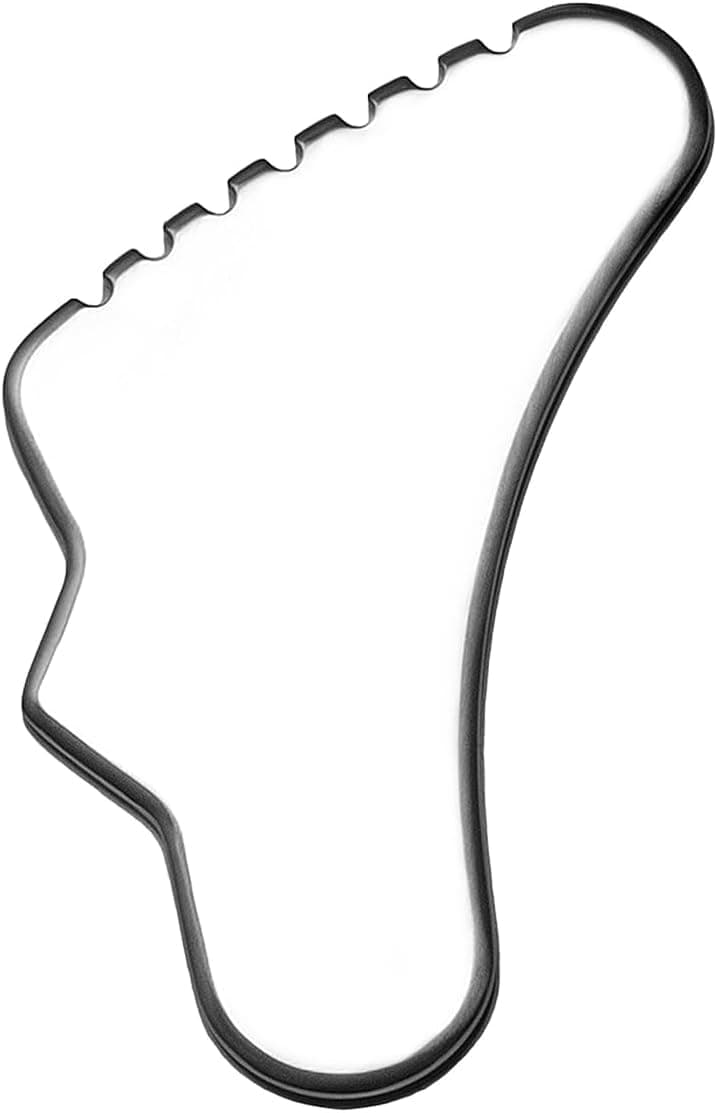 Stainless Steel Body Gua Sha Tool for Face — Muscle Scraper Fascia Massage Tools for Deep Tissue and Plantar Fasciitis, Durable Body Sculpting Metal Gua Sha with Travel Pouch