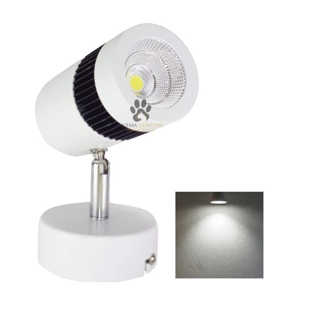 Mufasa 3 Watts White Body LED Spot Focus Wall Light- (White, Aluminium)