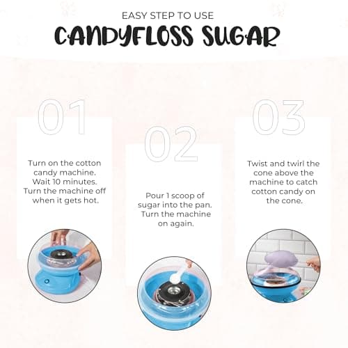 200g Professional Candy Floss Cotton Candy Sugar in 51 Different Flavours (Cherry Cola)