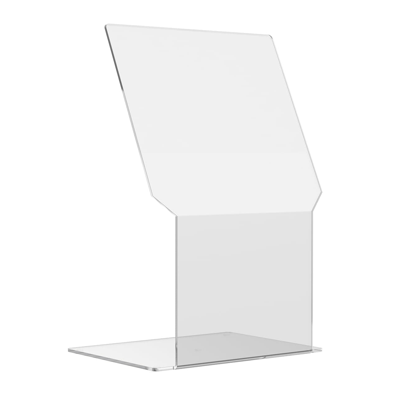 Clear Acrylic Biohazard Shield with Bend Splash Guard Panel Barrier 15"W x 11.25"D x 23"H Freestanding Laboratory Partition with Open Sides by Marketing Holders