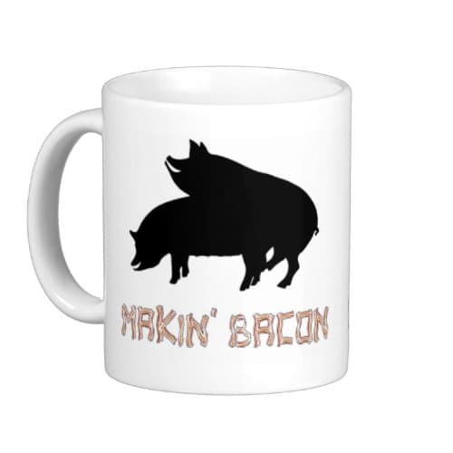 Moonlight Printing Makin Making Bacon Coffee Mug White (15oz)