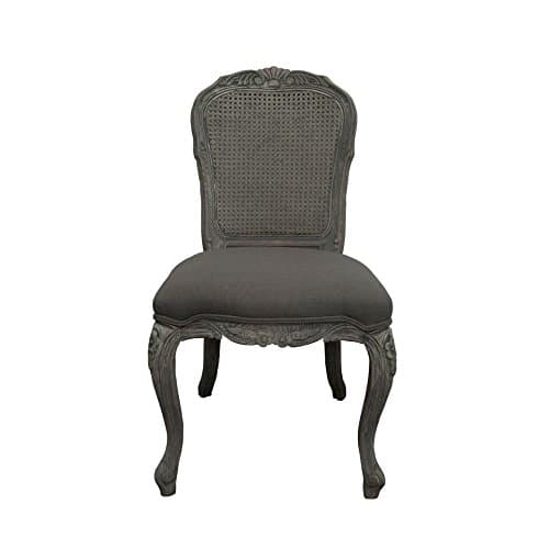 Burnham Home Noel Dining Chair, Gray Cain Back