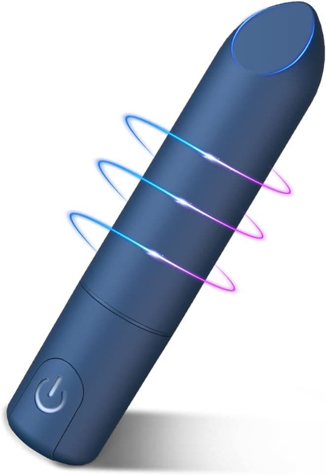 LDENUXI Mini Small Bullet Setting Electric Quiet 10 Modes Personal Bullet Tool for Women Pleasure Waterproof Bullet Rod Toys Massage Ball Self Play (Blue)