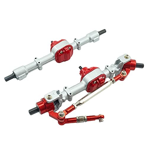 MikisoRC Car Front & Rear Complete Axle for MN D90 D91 D96 D99S MN90 MN96 MN99 MN99S 1/12 RC Car Upgrade Parts,Silver