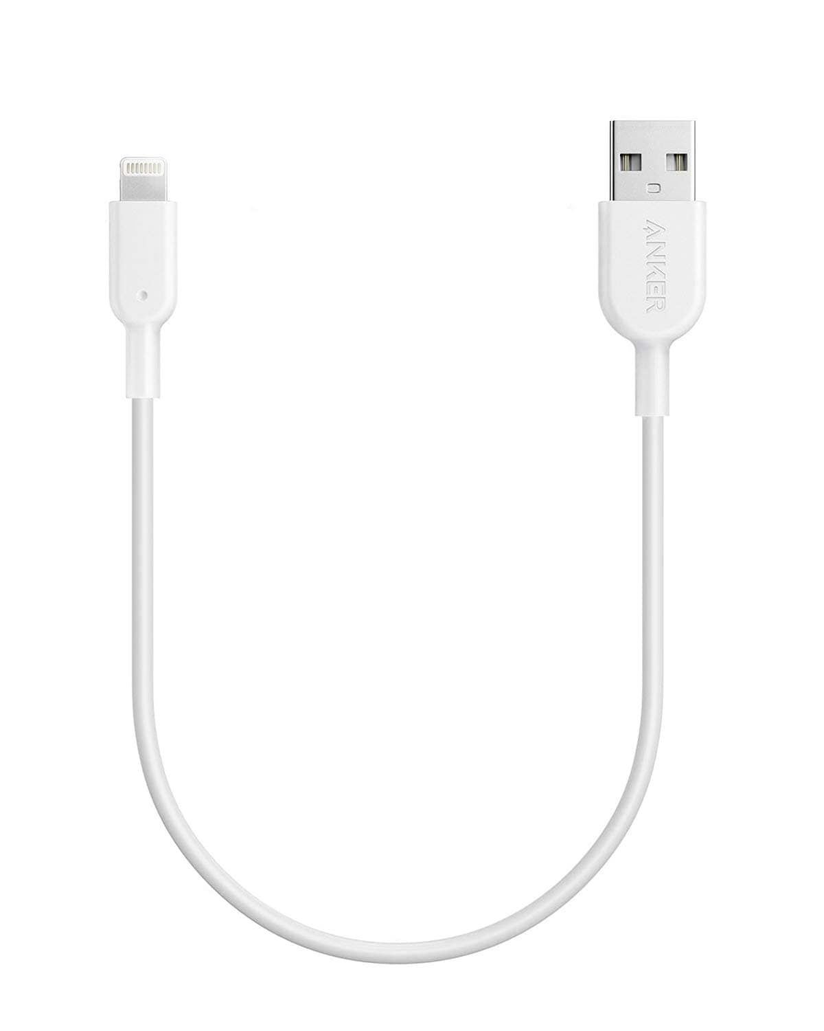 Anker Powerline II Lightning Cable,Apple MFi Certified,USB Charging/Sync Lightning Cord Compatible with iPhone 11 Series/SE/Xs/XR,and More(1FT, White)