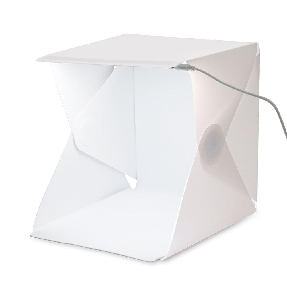 eWINNER Mini Table Top Folding Photo Studio Shooting Tent Photograhpy Light Tent Mini Photo Studio Shooting Tent USB LED Room Backdrop Cube Box DIY 22.6cm x 23cm x 24cm