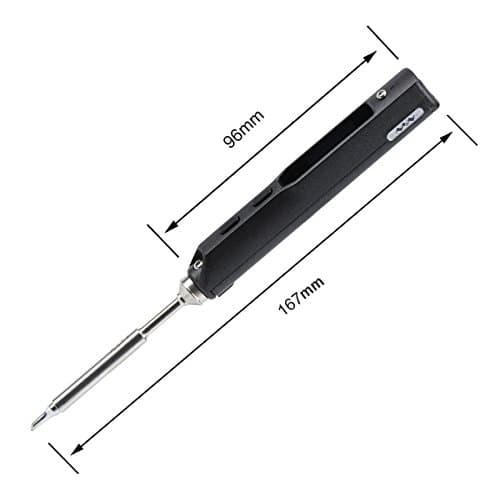 HOBBYMATE TS100 Portable Soldering Iron, Pocket-size Programmable Solder Iron Support AC/DC Input, Fast Heating (BC2)