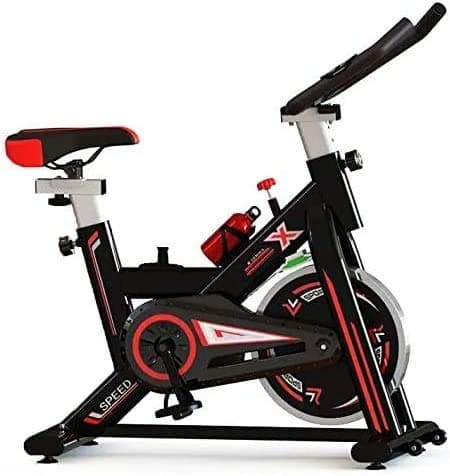 PRO Indoor Studio Cycle Exercise Spinning Bike Machine For Cycling Home Cardio Fitness Adjustable Bike - Red/Black *THE WINNER 2021