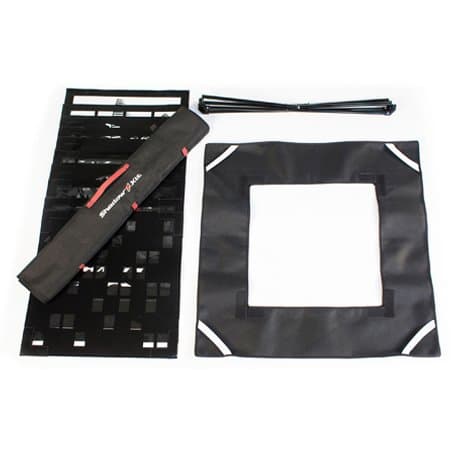 Digital Juice Shadow Kit: Affordable Lighting Modification Kit for Photo Video Studio w/ 36" Retractable Shock-Cord Frame, 35" Square Window Matte, and Ten 22 1/2" Square Shadow Pattern Gels