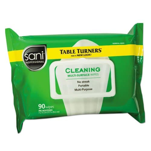 (6 Pack Value Bundle) NICA580FW Table Turner Wet Wipes, 7 x 11 1/2, White