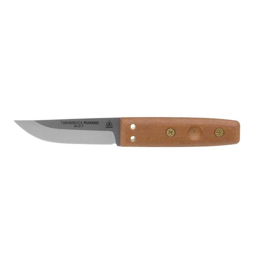 TOPS KNIVES Tanimboca Puukko 3.63in Drop Point Fixed Blade Knife - TPUK-01