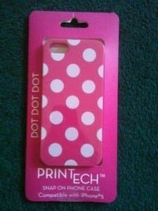 Printech Snap on Phone Case for I Phone 5, Pink w/ White Polka Dots