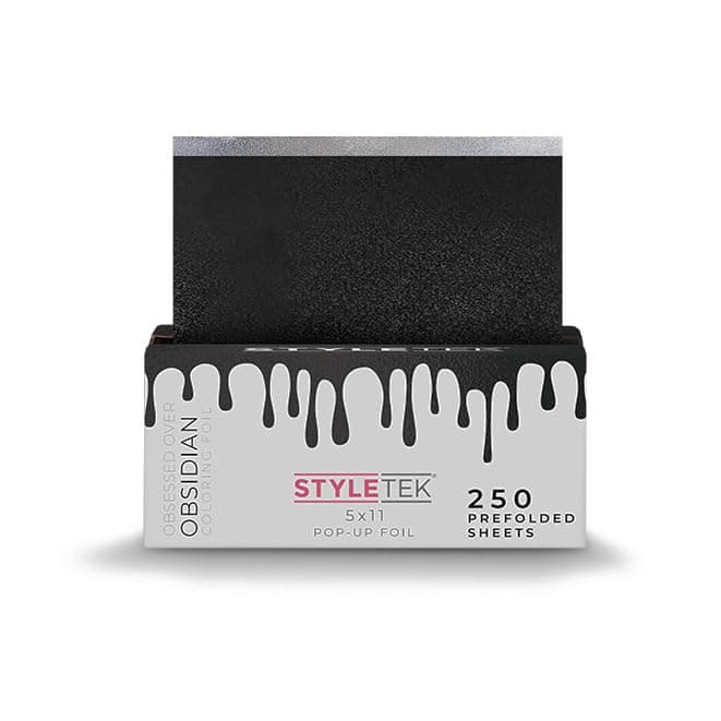 Pop-Up Aluminum Foil Sheets, OBSIDIAN, 5x11, 250 Sheets per Box, Salon Professional