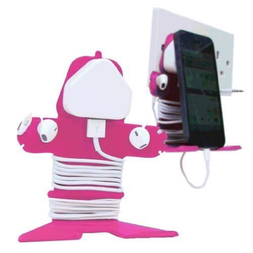 Mi Cable Tidy Pink - Cable Organizer and Stand for iPhone, iPad, Cellphone, Tablet, Smartphone, Nintendo DS, Sony PSP and Mobile Phone Devices