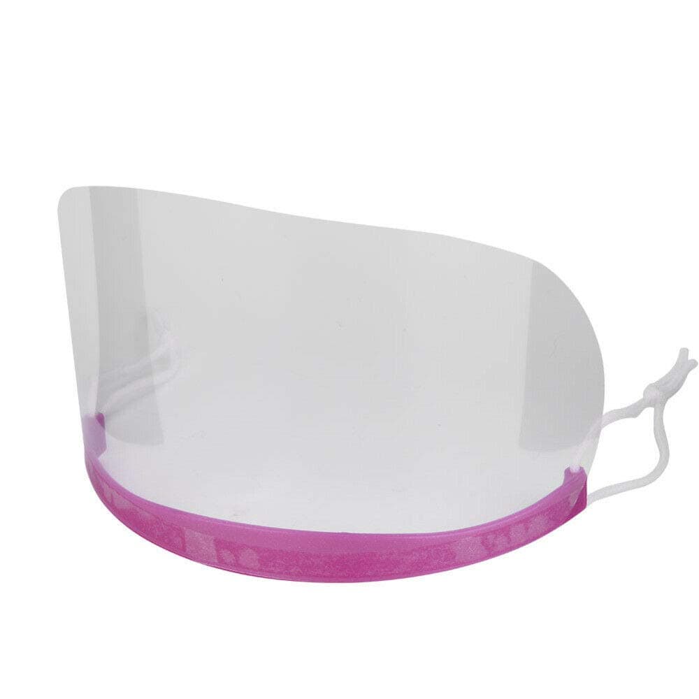 LWBTOSEE 50PCS Disposable Transparent Face Shield, Permanent Makeup Shower Face Shields Visors, for Hairspray Salon Supplies and Eye Eyelid Surgery Aftercare (purple or black)