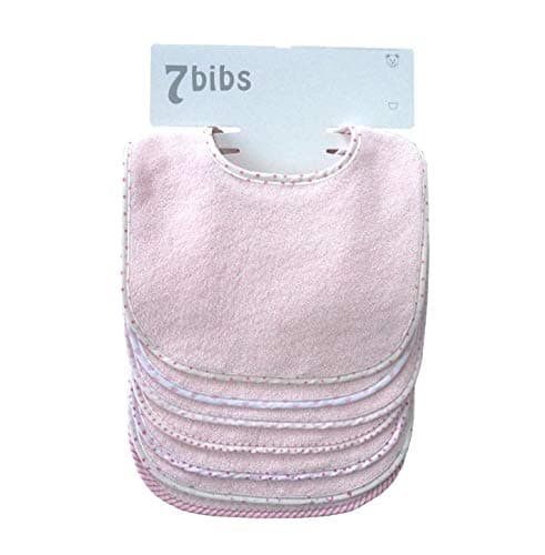 7 Pack Baby Cotton Soft Absorbent Double Layer Dribble Bibs