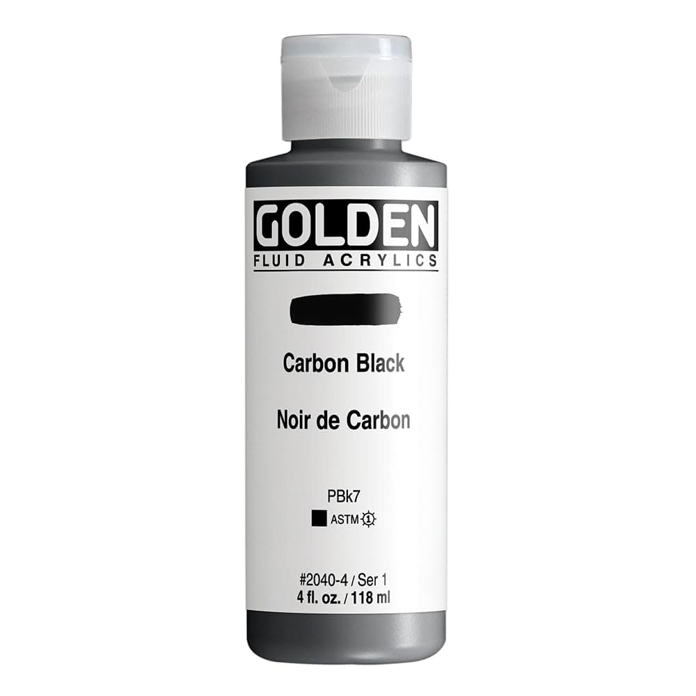 Golden FLUID ACR CARBON BLACK 4oz
