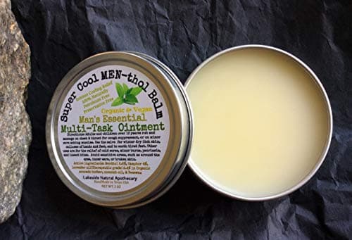Super Cool Menthol & Camphor 100% Natural Mans Essential Multi-Task Ointment For Extreme Winter Dry Skin, Minor Cough, Aching Muscles, Tired Feet, Cold Sores, Inset bites, and More