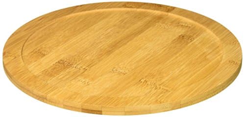 Bamboo Lazy Susan Turntable with Rim, 10" Diameter