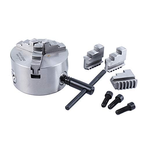 KATSU Tools 3 Jaw self Centering Chuck, Precision 100mm 4 Inch Metal Lathe CNC Drilling Tool Accessory for Engineering Grinding Milling Woodworking Machines 105211