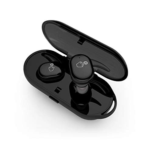 Bluetooth Headphones, XIAOWU Bluetooth 5.0 True Wireless Earbuds Sweatproof Sports Headsets in-Ear Noise Cancelling Mini Twins Stereo Earphone with Built-in Mic and Charging Case (Bluetooth 5.0)
