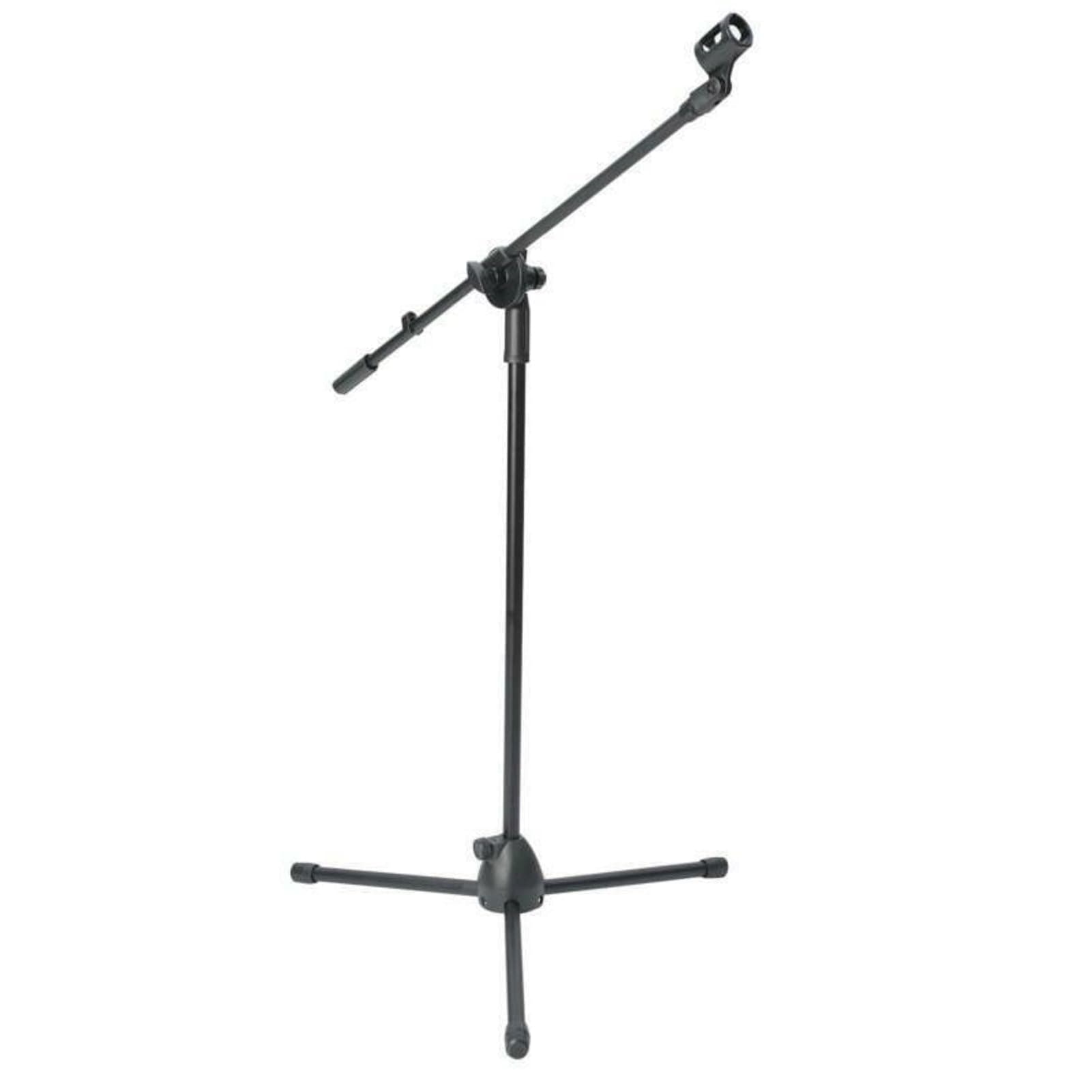 Mic Stand Boom Microphone Stand Adjustable Straight Microphone Stands Collapsible Studio Holder with Tripod Telescoping Mic Clip for Musicians Party Stage 82-152cm