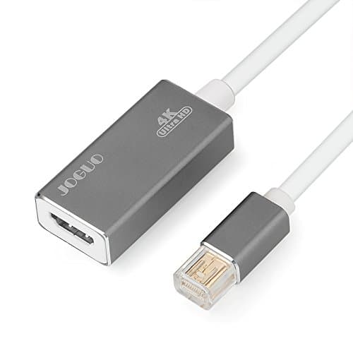 JOGUO Mini DisplayPort to HDMI 4K(0.5ft), Thunderbolt 2 Port Compatible to HDMI UHD 4K Male to Female Active Converter Cable Adapter - 3840x2160@30Hz for Microsoft Surface Pro,Mac Book,iMac and More