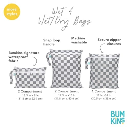 Bumkins Reusable Waterproof Wet Bag with Zipper