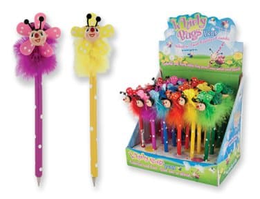 24pc Whirly Bugs Ladybug Pens w/ Display Wholesale