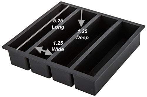 4 Cavity Oversized Black Silicone Pen Blank Resin Casting Mold