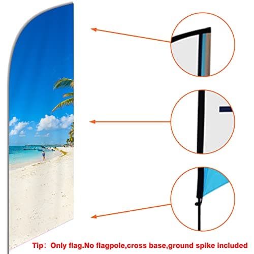 Custom Feather Flags for Business Outside Advertising, Personalized Double Sided Feather Banner Customized Logo Text for Open, Business Advertisement, Optional Pole Kit