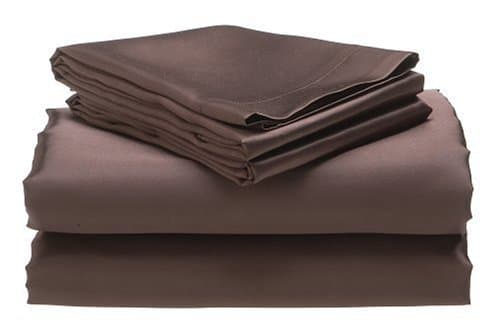 Royal Opulence 100% Woven Polyester Satin Queen Sheet Set, Chocolate
