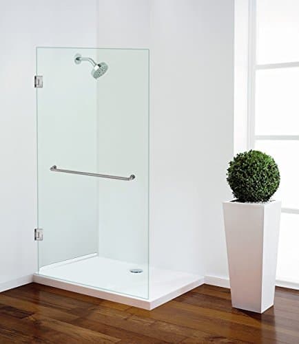 Celesta Series SR920 Frameless Bathtub Shower Screen with Swing Panel 30 X 60 Inches