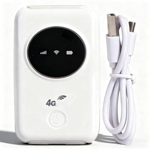 4G Portable USB Modem, 300Mbps Unlocked Mobile Hotspot with SIM Card Slot, 3200MAh Long Lasting and Rechargeable Battery Router, Note: SIM Card is Not Included