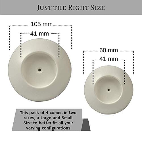 4 Pack Pressure Gate Wall Saver | High End Set of 2 Large + 2 Small Wall Guard Pads for Baby Gates | Top and Bottom Wall Protectors for Child and Pet Safety