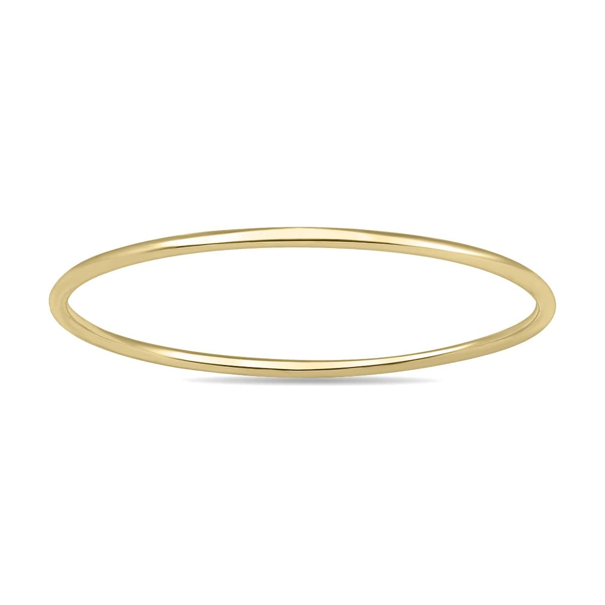 SZULSkinny Thin Domed Stackable 14K Yellow Gold Band (.75 mm) - Size: 4.5