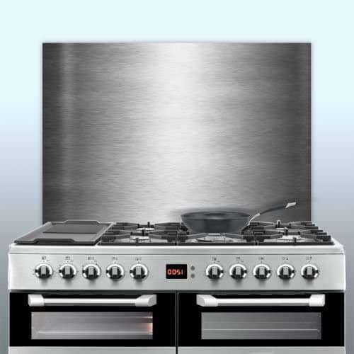 Displaypro 0.9mm Thick Brushed Stainless Steel Kitchen Cooker Hob Wall Splashback (750, 950)