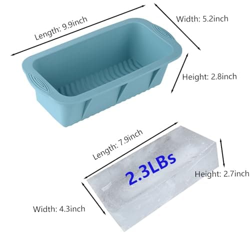 5Pcs Extra Large Ice Block Mold, Silicone Ice Block Molds for Ice Bath Tub, Big Ice Cube Molds for Ice Bath, Nordic Blue Ice Maker for Cold Plunge or Coolers, Ice Tray Accessories for Ice Bath Chiller