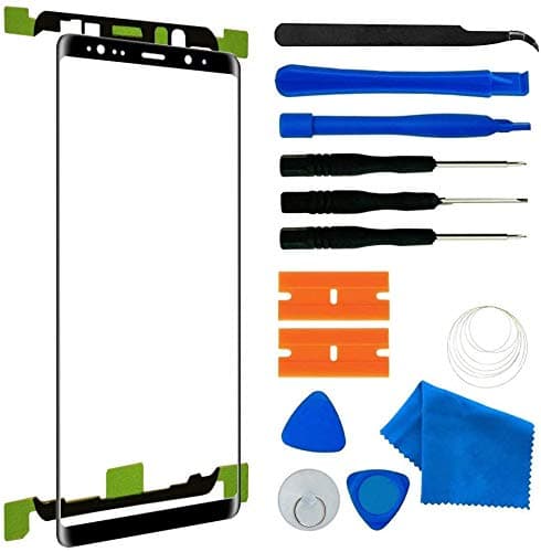 Original Galaxy Samsung Galaxy Note 8 6.3' inch Screen Replacement, Front Outer Lens Glass Screen Replacement Repair Kit for Samsung Galaxy Note 8 6.3' Series (Galaxy Note 8 6.3'- Black)