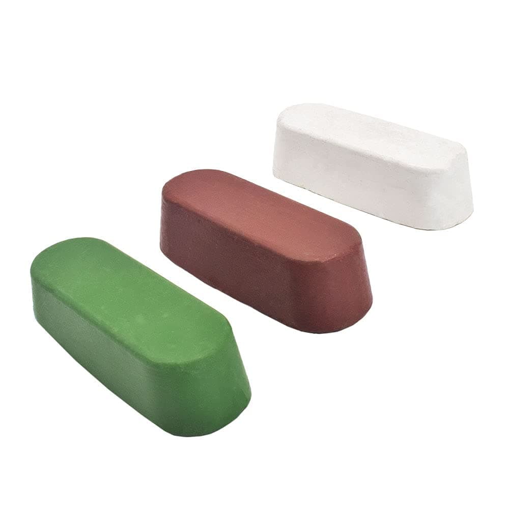 Buffing Polishing Cutting Compounds 7.4 Oz. Kit 70g/pcs - Green Fine/White Medium/Brown Coarse - 3 PCS