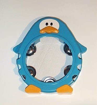 JTG blue penguin tambourine