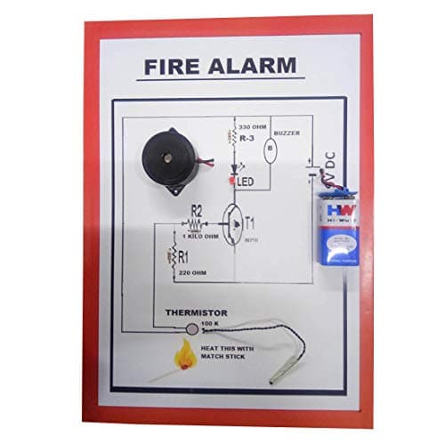 MELODY''S HOBBY CENTRE FIRE Alarm Physics Science Working Project with LED Running Light.