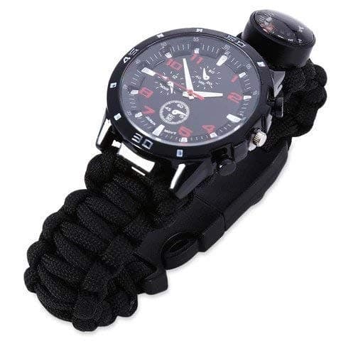 Linist Outdoor Survival Bracelet Multi-Function Camping Safety Equipment Tools Rope Tactical Watch
