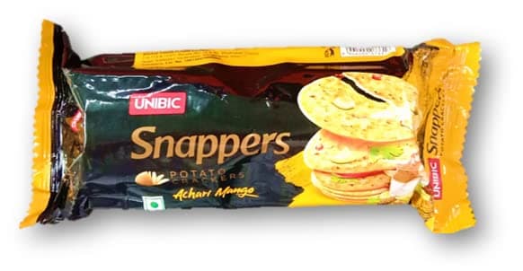 Unibic Snappers Potato Crackers - Achari Mango 75g | Unique