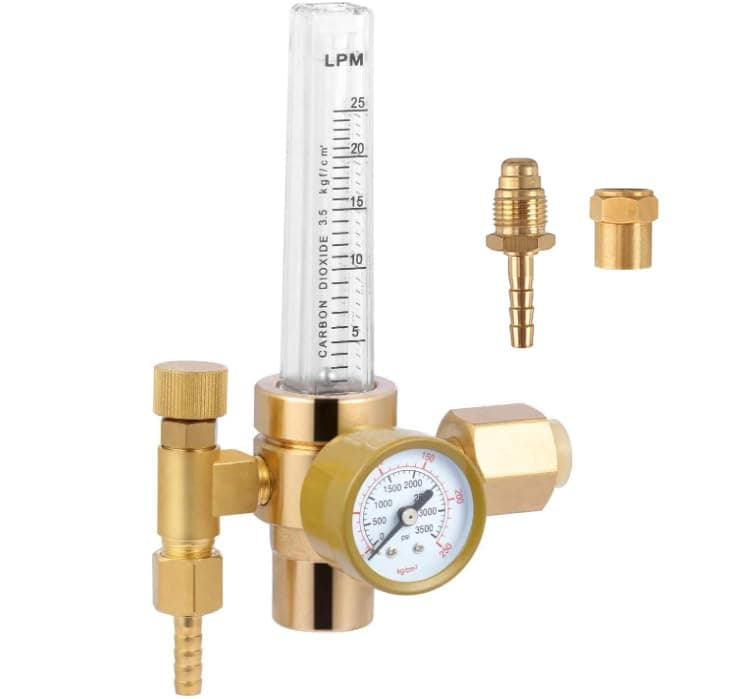 Reboot CO2 Gas Regulator Full Copper Flowmeter Mig Welding Gas Regulator Valves Welding Accessory for Mig Tig Welding Machine