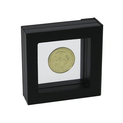 SAFE Black Floating Frame. Display Coins, Medals and Collectables in 3D. Protects and Showcases Collections