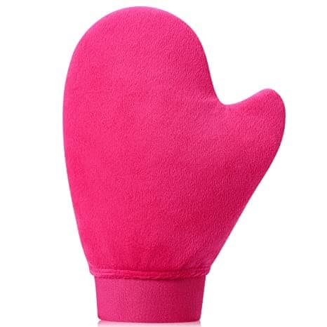 CeleCilySelf Tanning Mitt Applicator - Velvet Material, L-Pink, Medium Deep Skin Tone, For Lotions, Sprays, Mousse